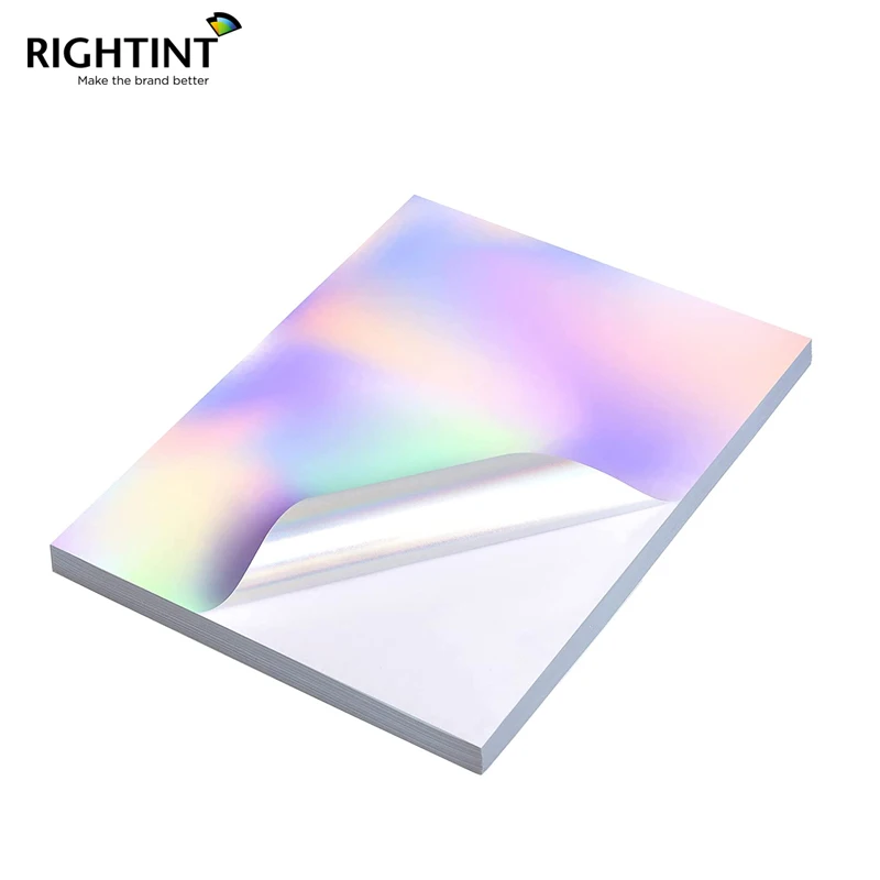 Premium Self Adhesive Holographic sticker paper A4 Size Free Decoration or Printing in Sheet