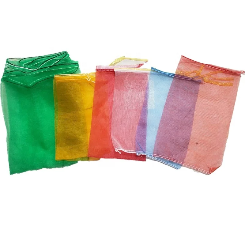 China cheap price vegetable fruit packing usage 40cm x 70cm red color Leno mesh bag for onion potato orange