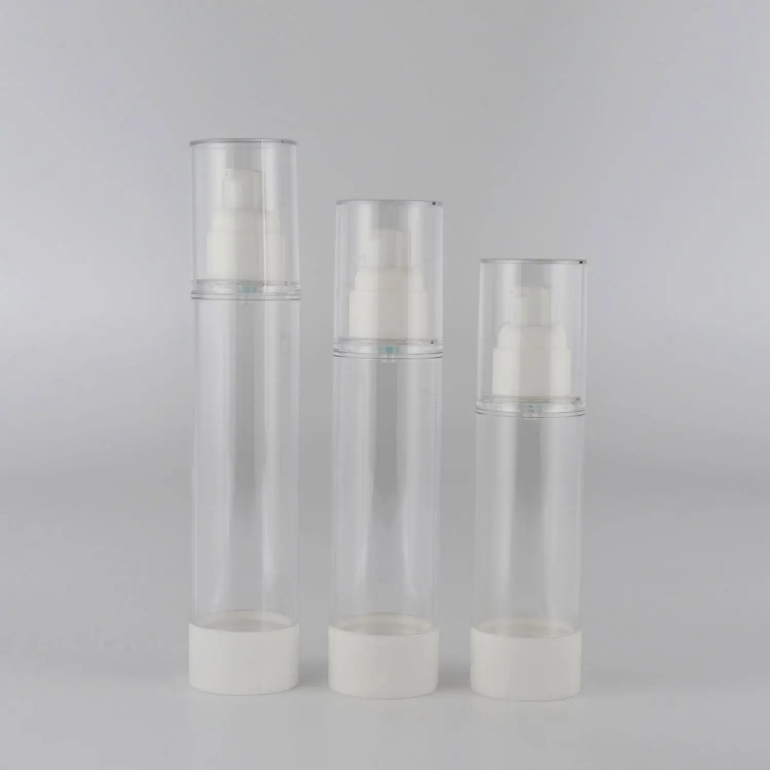 Stock clear In stock 80ml 100ml 120ml Mini Atomizer white head Mist Airless Spray Bottle Packaging Cosmetic Airless Pump Bottle