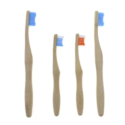 Colorful Color Code Bristles Reusable Travel Hotel Home Bamboo Toothbrush