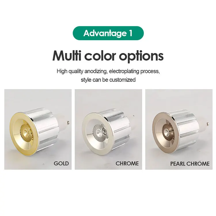 Wholesale high quality Aluminum lamp cup 5W 7W led GU10 MR16 GU5.3 spotlight BULB