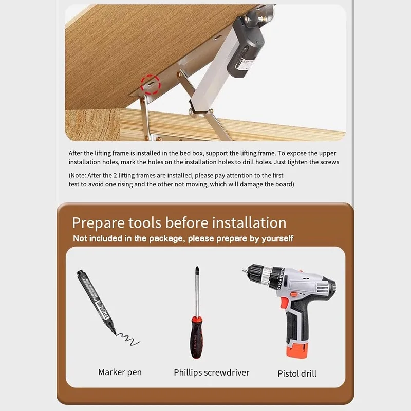 New Arrivals Furniture Hardware Accessories Fittings Gas Spring Strut Support Hinge Pneumatic Electric Bed Lifting Mechanisms