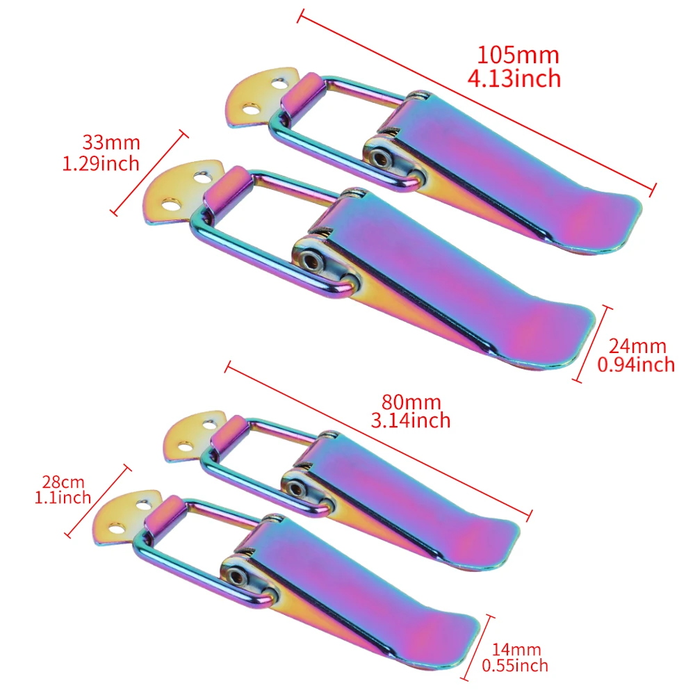 Racing 2 Pcs Car Hood Clip Hasp Security Hook Car Bumper Quick Release Fasteners Lock Kit