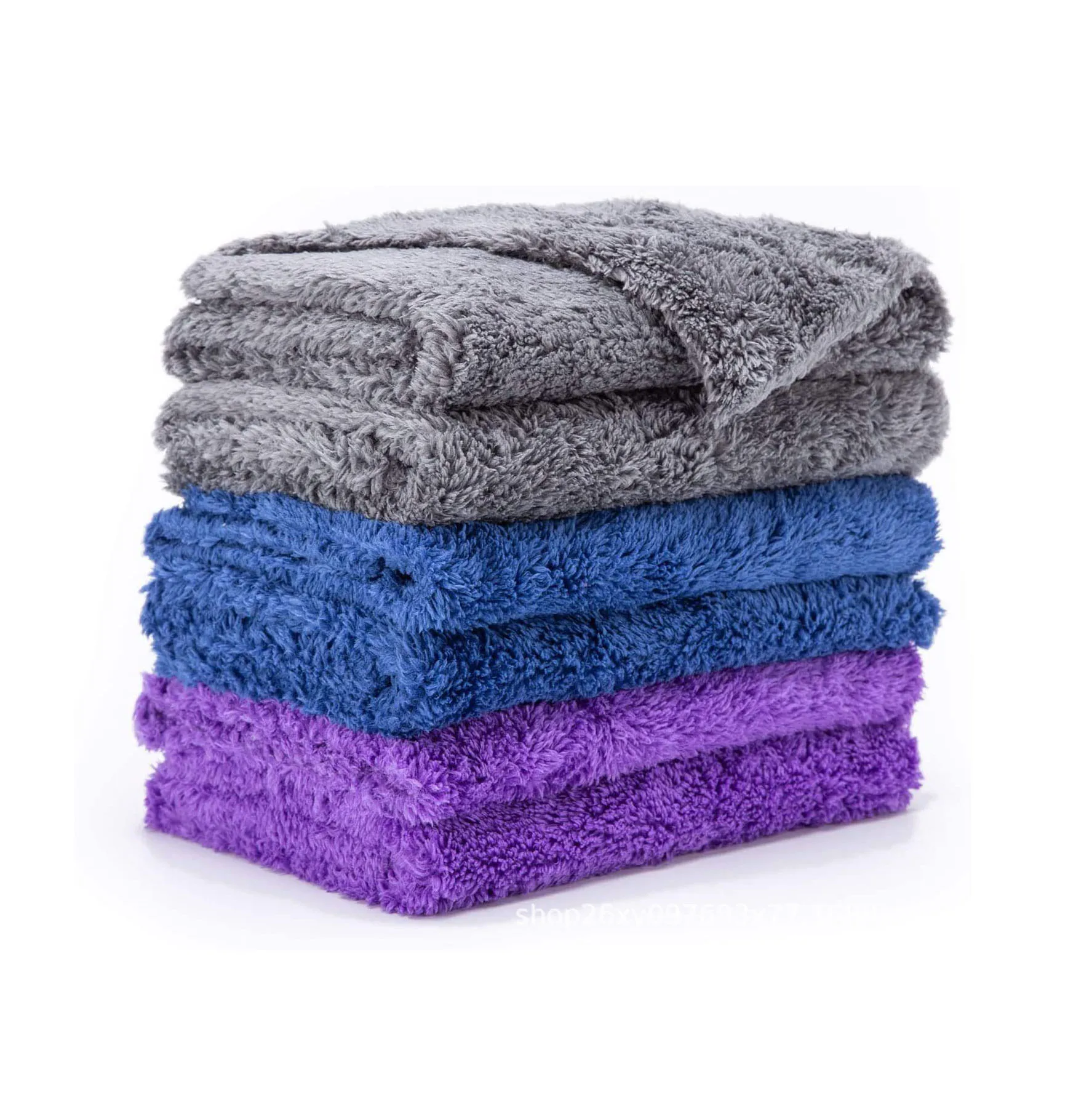 Edgeless microfibre car care microfiber Drying Wash Auto Detailing korea Coral Fleece 500gsm micro fiber cleaning towel for car