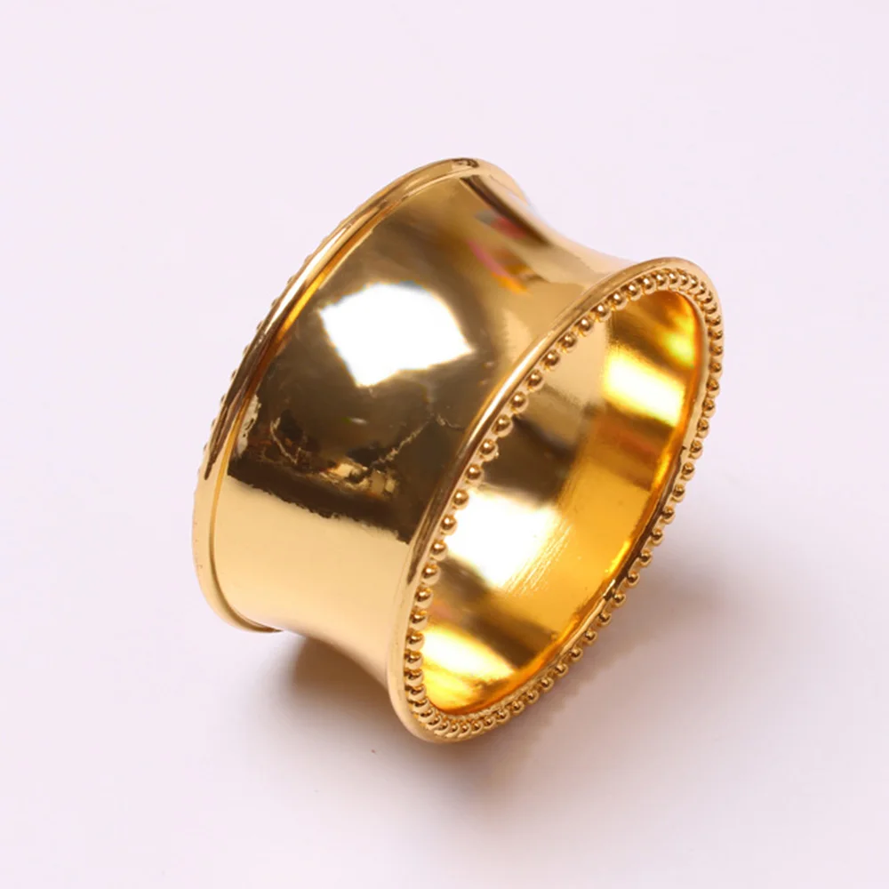 Wholesale Gold Accessories Napkin Rings Metal Elegant Wedding Napkin Rings Hotel Table Decoration