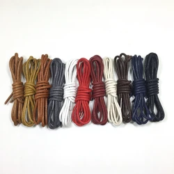Wholesale round waxed shoe laces with available colors