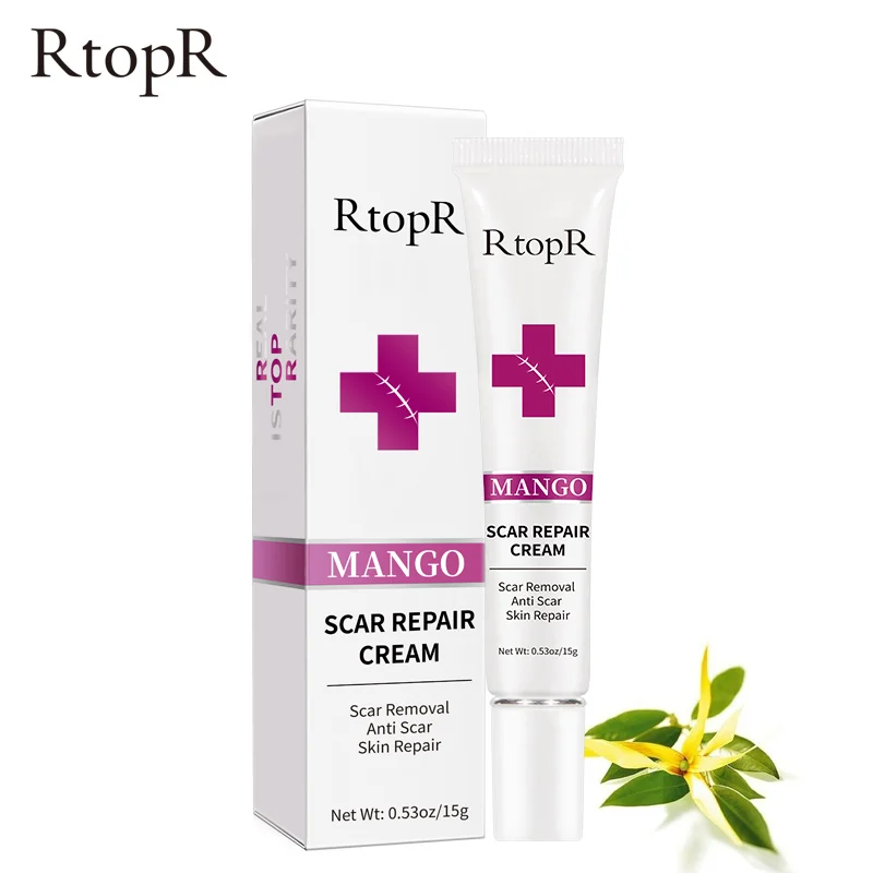 RtopR Acne Scar Stretch Marks Remover Cream Skin Repair Face Cream Acne Spots Acne Treatment Blackhead Whitening Cream Skin Care