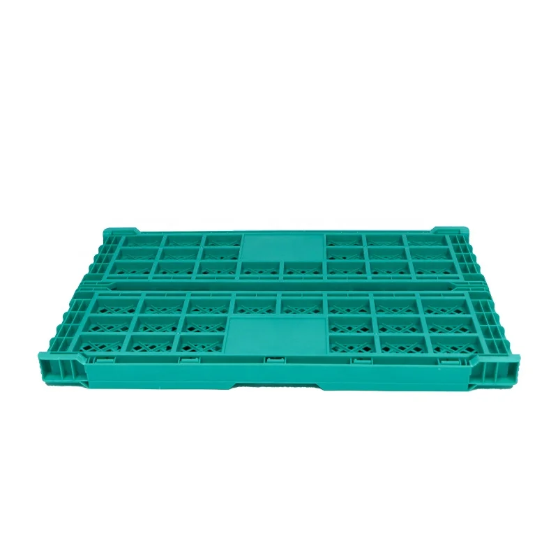 Fast Lead Time Design Vented Plastic Turnover Foldable Crate For Fruit / Vegetable Display