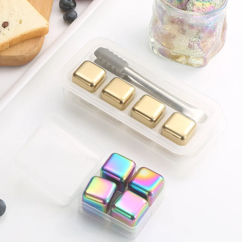 Hot Sale ice stones 9 Whiskey ice cube stainless steel stone Whiskey set whiskey glasses Vodka Tequila glass decanter