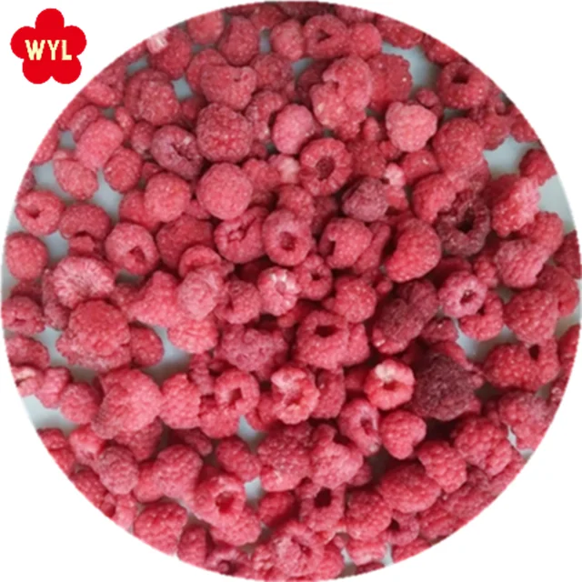 Hot Selling IQF Frozen Raspberry Whole Fruits Peak Ripeness Freshly Picked Good Price Bulk Packaging Similar to Durian Type