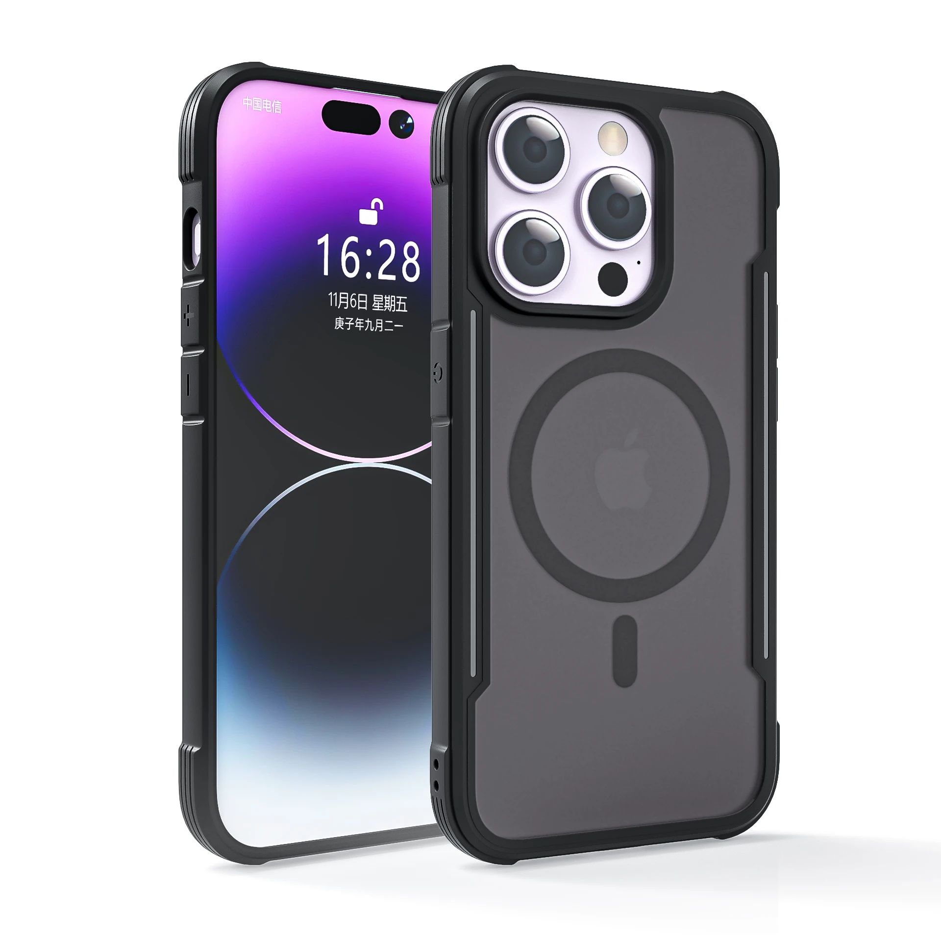 Luxury iPhone 15 Pro Max Magsafe Case Magnetic Wireless Charging Phone Case For iPhone 15 Matte Case Shockproof TPU Cover Slim