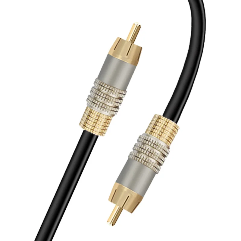 Hot Sale Best Price Premium male to male silver rca to rca audio cable or Mobile Phone Laptop TV DVD
