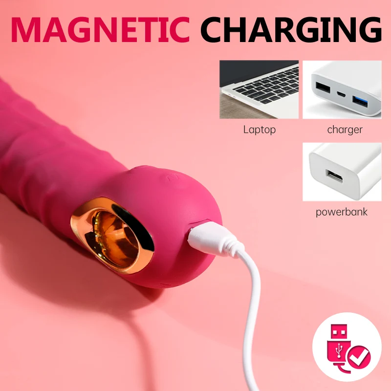 2024 G Spot Vibrator Safety Silicone Simulation Device Rotating Dildo Vibrator For Female Masturbation And Couples Sex