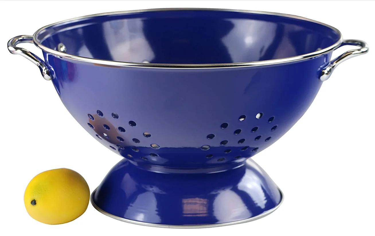 Cheap And High Quality Fruit Vegetable Enamel Colander Basket