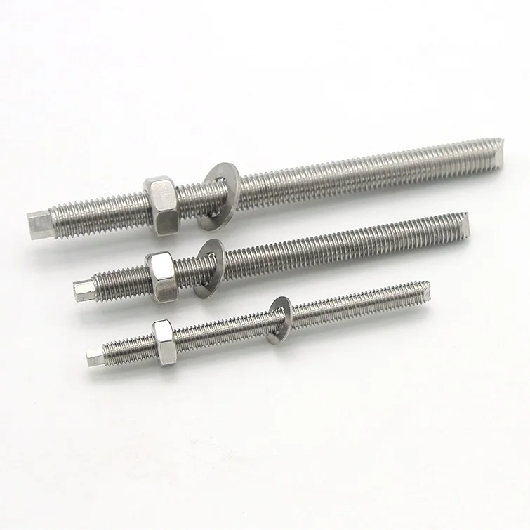 Customized ss304 hardware fasteners stainless steel stud bolts nuts m12 m40