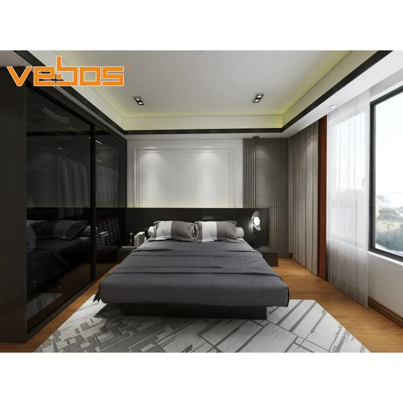 customized high quality modern design  king queen size luxury bedroom furniture set and wooden hotel furniture bedroom sets