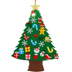 2021 Рождественское украшение, Детский Рождественский подарок, войлок, Рождественская елка с 25 шт., украшения, сделай сам, настенный войлок, Рождественская елка