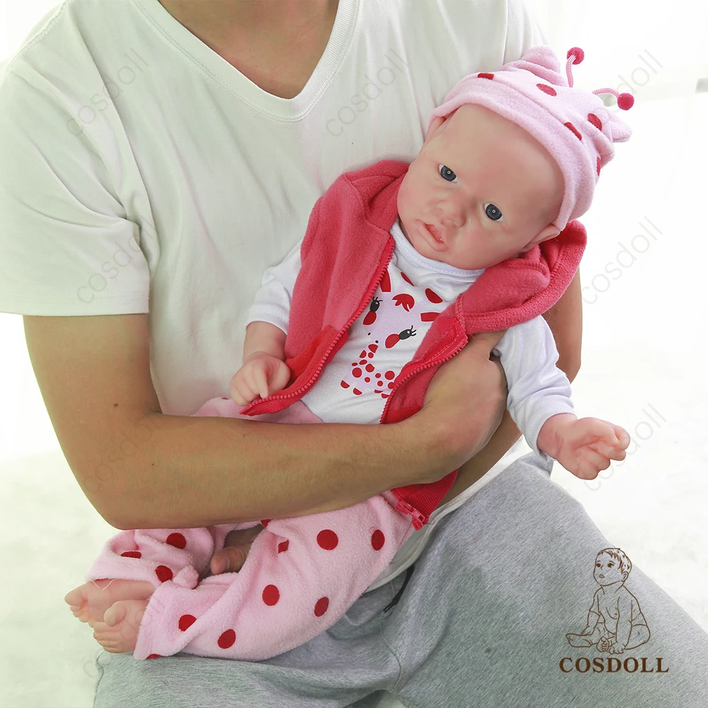 США Европейский склад 22 дюймов Reborn Baby Doll Реалистичная мягкая всего тела силиконовые детские куклы для детей
