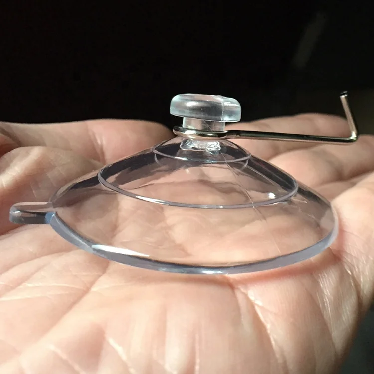 
 Большая стеклянная присоска 50 мм с крючком  