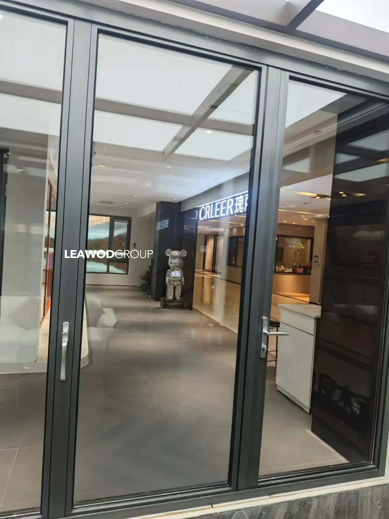 NEW thermal break aluminum Aluminum Sliding Folding Glass Door