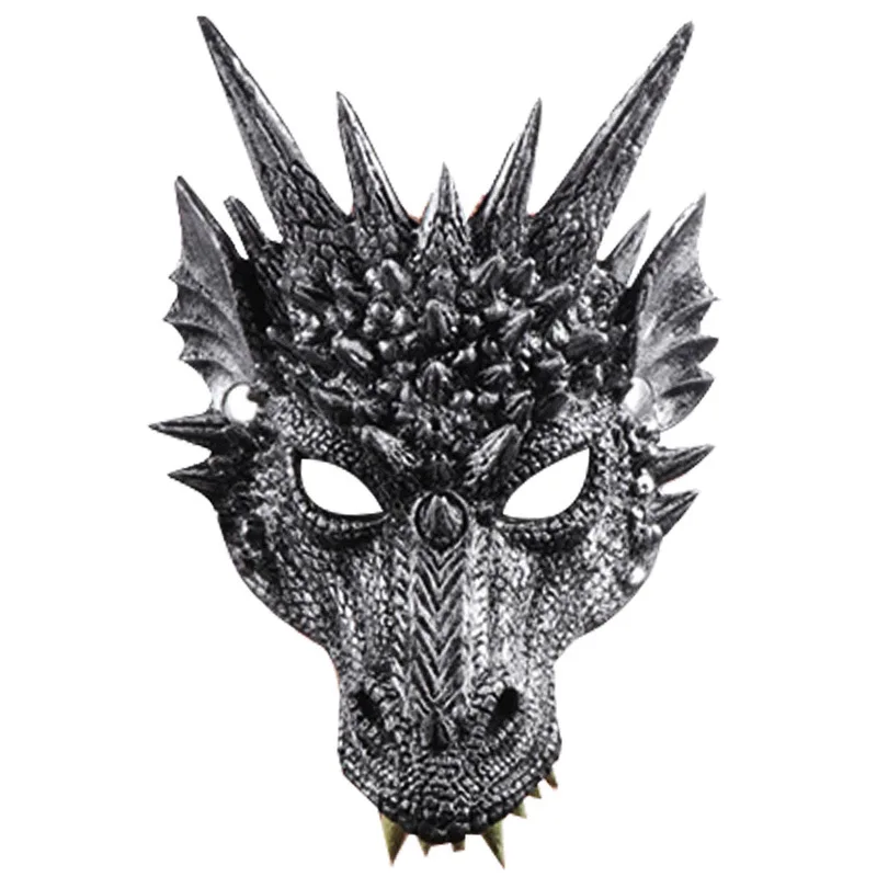 Dragon Mask Animal Half Face Dragon Ear Mask for Easter Halloween Party Mardi Gras Costume Accessory party face mask