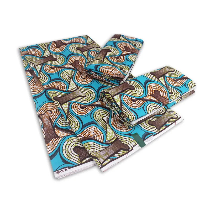 Wholesale African Wax Print 100% Cotton Colorful Ankara Java and Hollandais Fabric for Dress