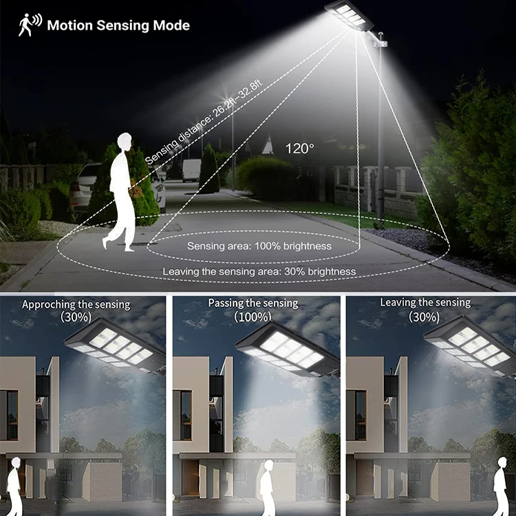 Outdoor Highway Pathway Garden Ip66 Waterproof 600w 800w 1000w All In One Solar Led Street Light