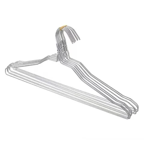 Simple Non-Slip Dry Cleaning Shop Metal Hangers Galvanized Clothes Hangers with Non-Trace Design