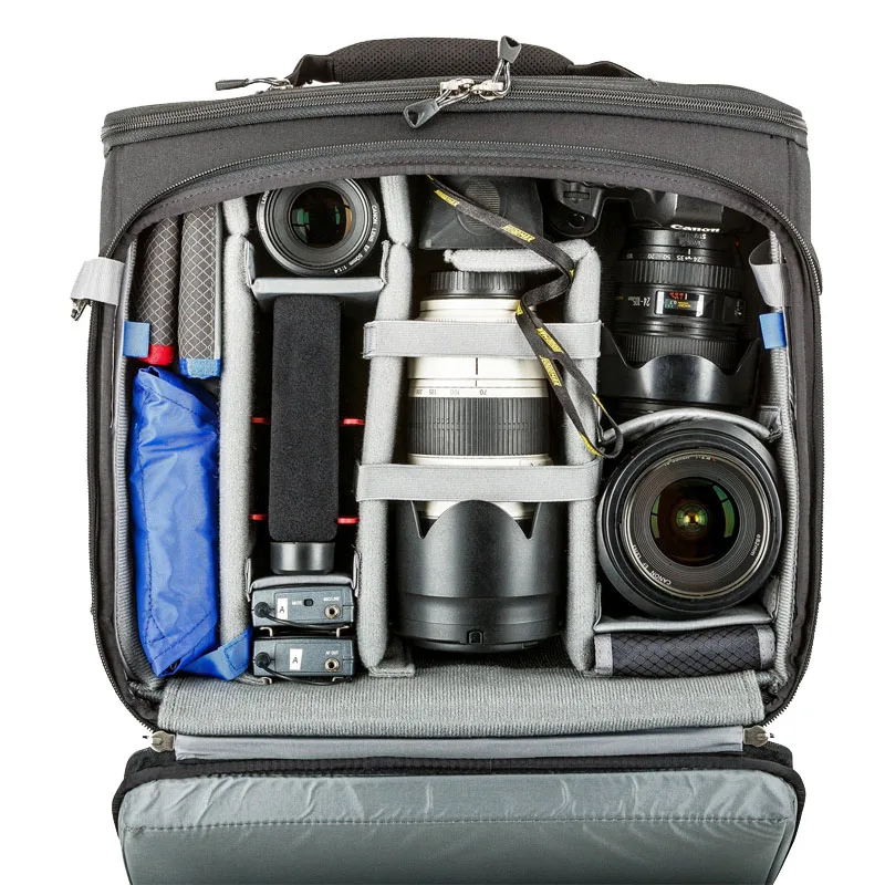 trolley travel camera case waterproof professional wheeled laptop camera bag photography suitcase