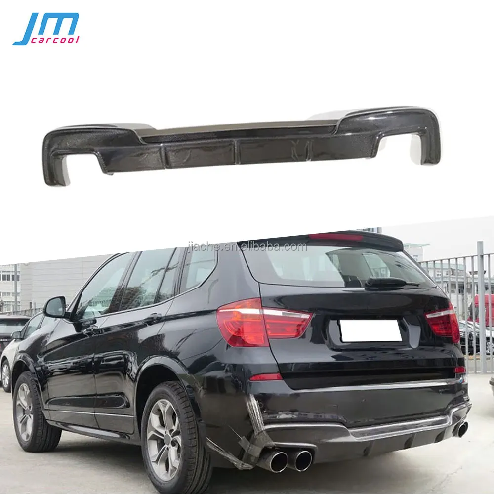 Carbon Fiber Car Diffuser Rear Lip Bumper Protector for BMW X3 F25 M Sport 2014-2017 Rear Bumper Lip Spoiler Car Styling FRP