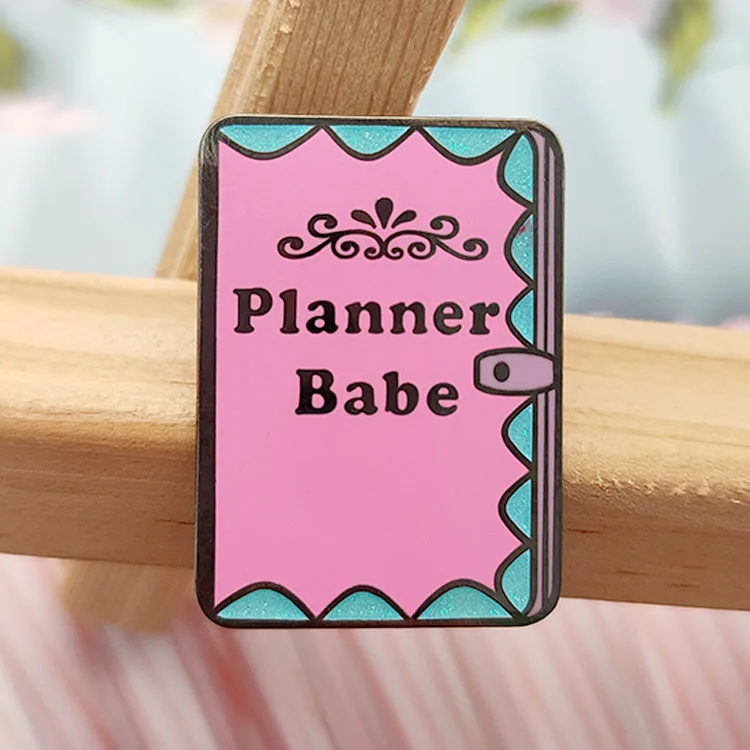Wholesales OEM factory price custom book hard enamel pin manufacturer with glitter