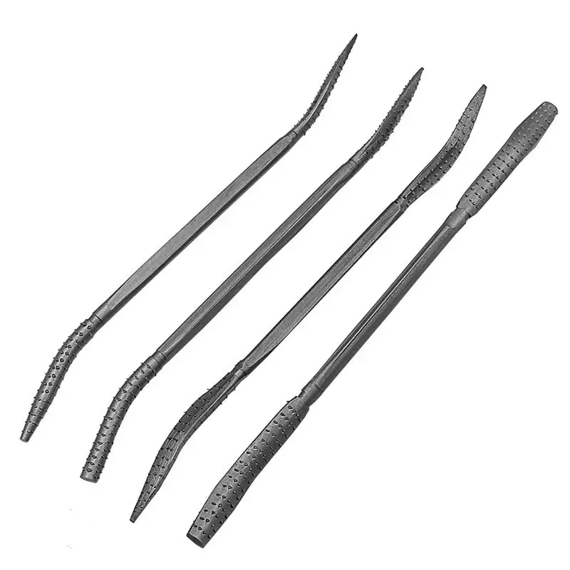 8pcs Double-Ended Wood Rasping File Set Coarse Sharpening Hand Tools for Woodworking and Carving Double-Ended Riffler Tool
