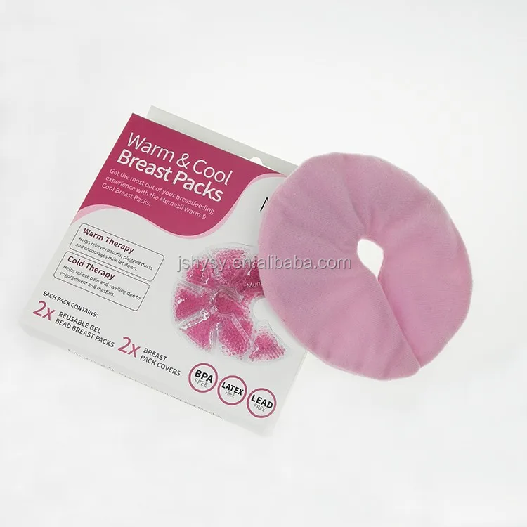 Hot and cold breast therapy ice gel beads pack breastfeeding relief breast pads