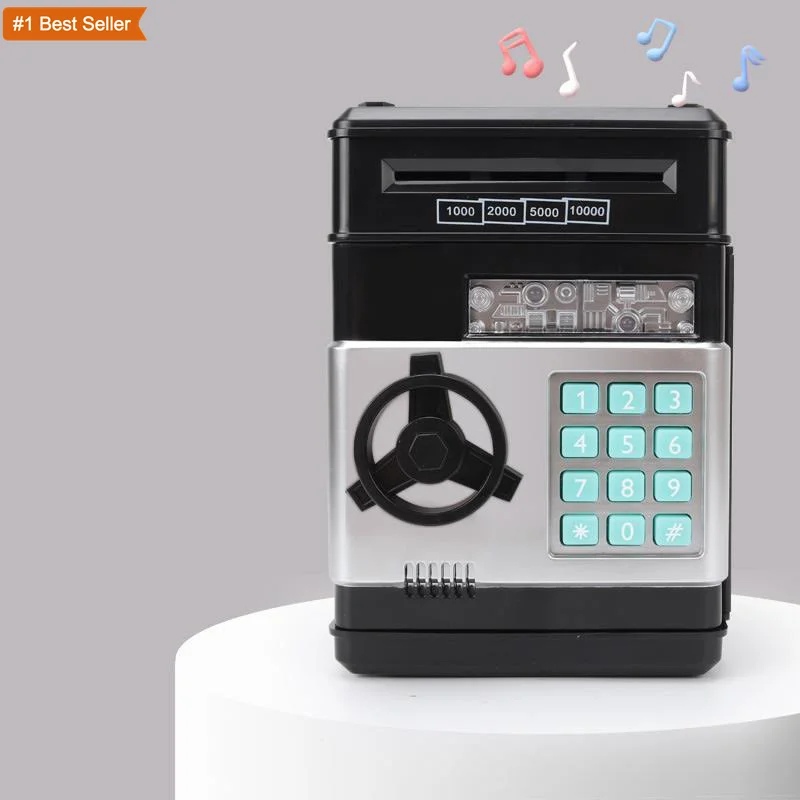 Kids Birthday Gift Electronic Bank Safe Money Box Tirelire For Children Digital Coins Cash Saving Safe Deposit ATM Machine
