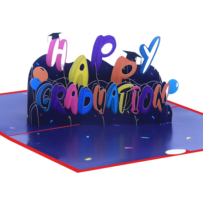 Congratulations Graduation 3D Pop Up Card Graduation Gift Ideas Gifts Of Graduation Greeting Cards with Envelope