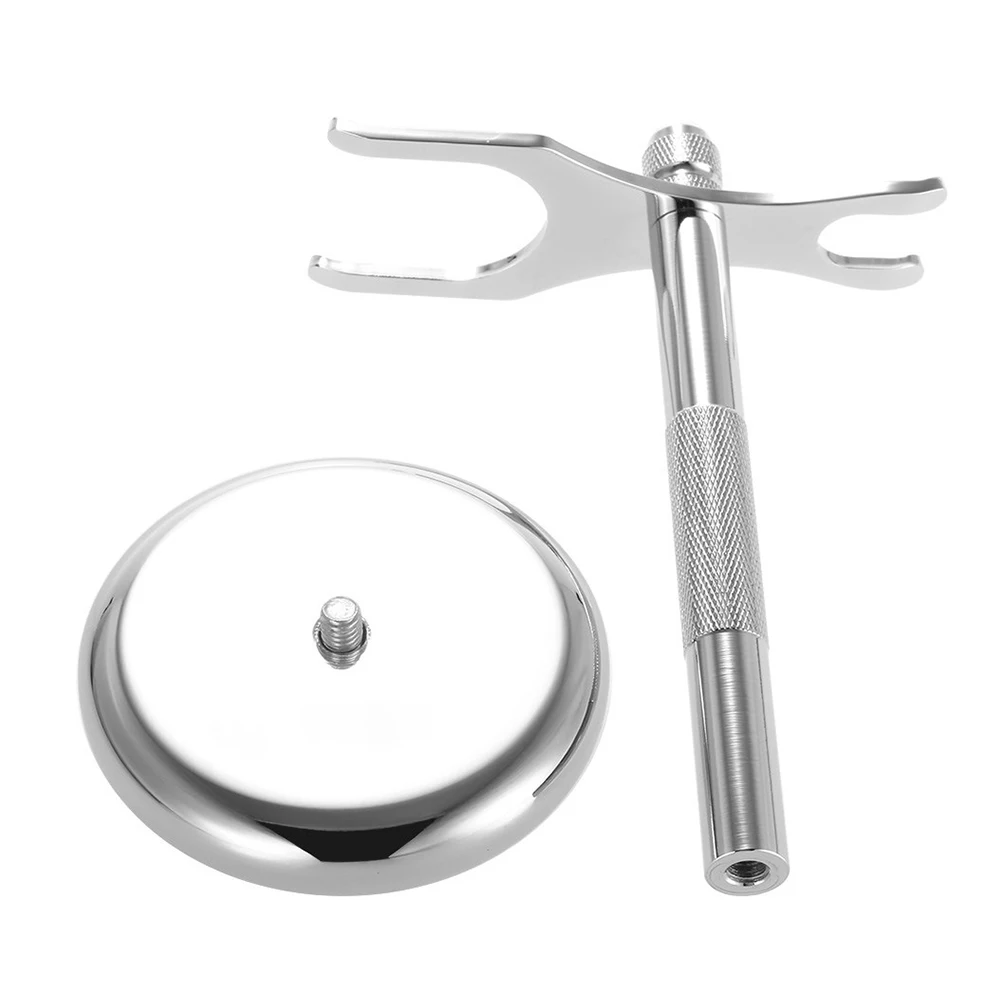High Quality Steel Silver Matte Black Shaving Stand For Shaving Brush Razors