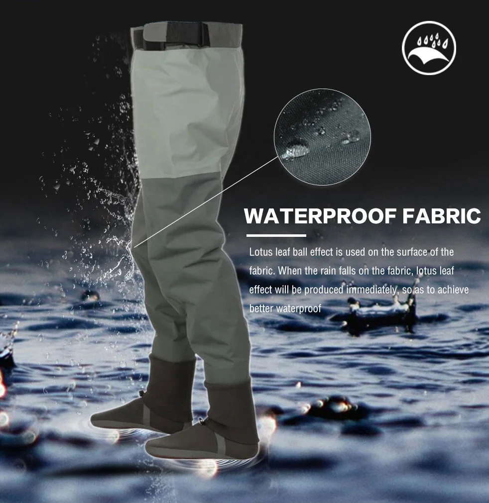 fishing waist chest beathable orvising waders pesca waterproof transpirable piscifun