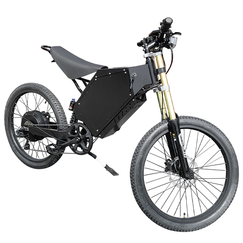 72v 5000w 26*2.6 Full Suspension Enduro Electric Mountain Bike Steal Bomber 100km/h High Torque 100nm Dirt