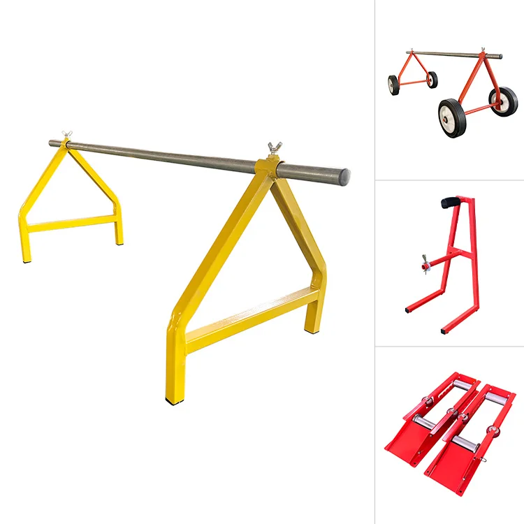 A-frame Cable Drum Stand folds flat for storage will fit in all vans cars A frame Universal Cable Drum Dispenser