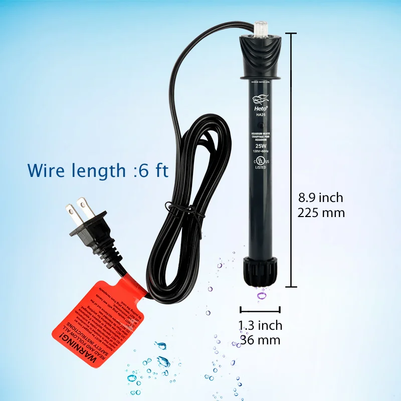 Heto Aquarium Heater Preset Submersible Aquarium thermostat temperature controller Fish Tank Heater