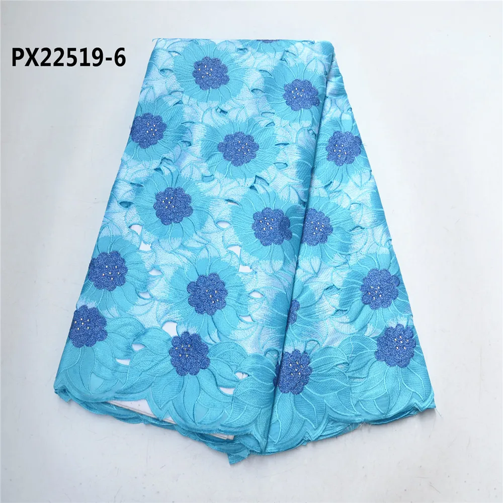 Fashion cotton lace nigerian swiss voile fabric korean swiss lace fabric