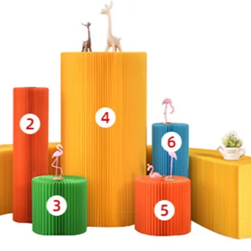 Hot Selling Fashion folding paper stool easy to carry paper green furniture cushion