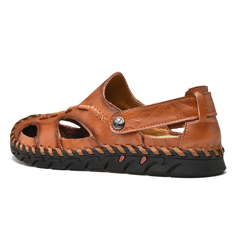 
Fashion Mens Footwear Sandals Casual Men Genuine Leather Sandals For Man 