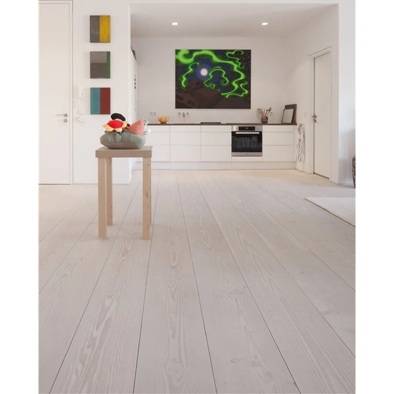 15mm Thickness Chinese Oak Solid Flooring Surface Modern White Wooden Fast Shipping