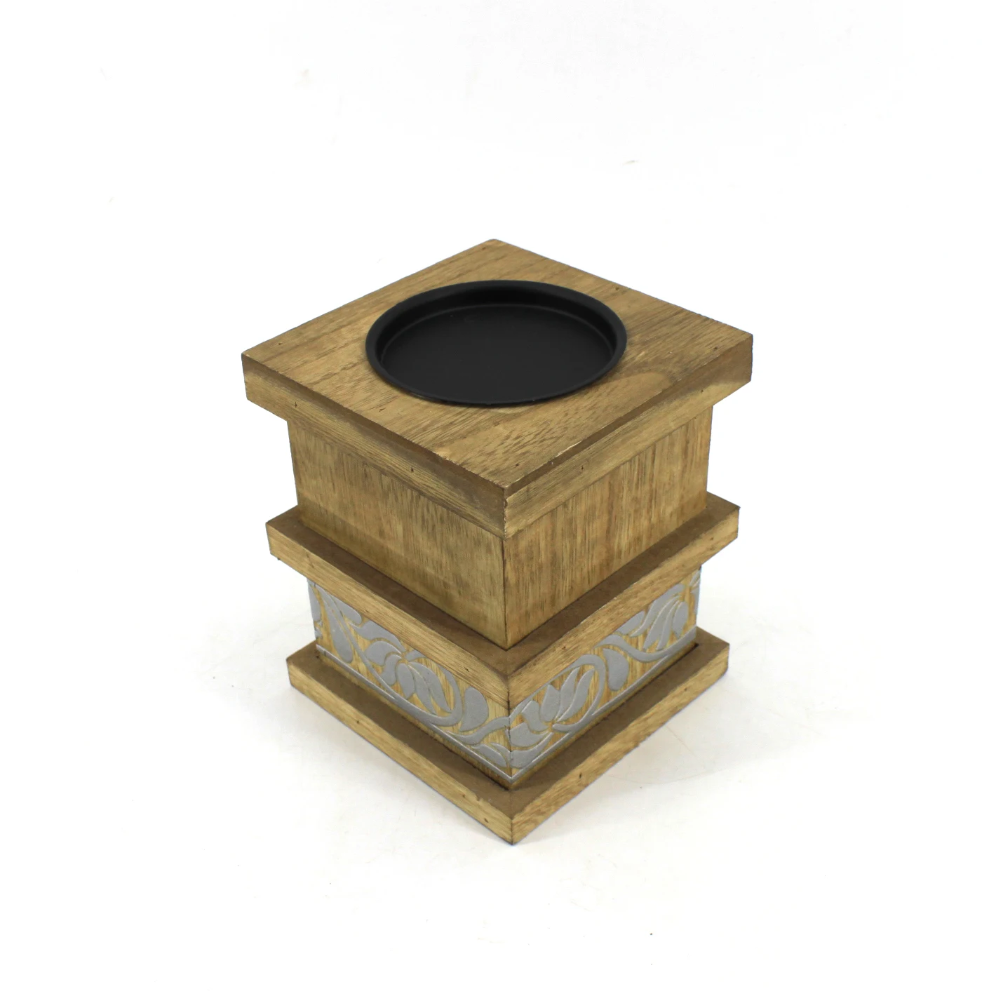 Wood high quality  wholesale geometric  small  table rectangular candle holder
