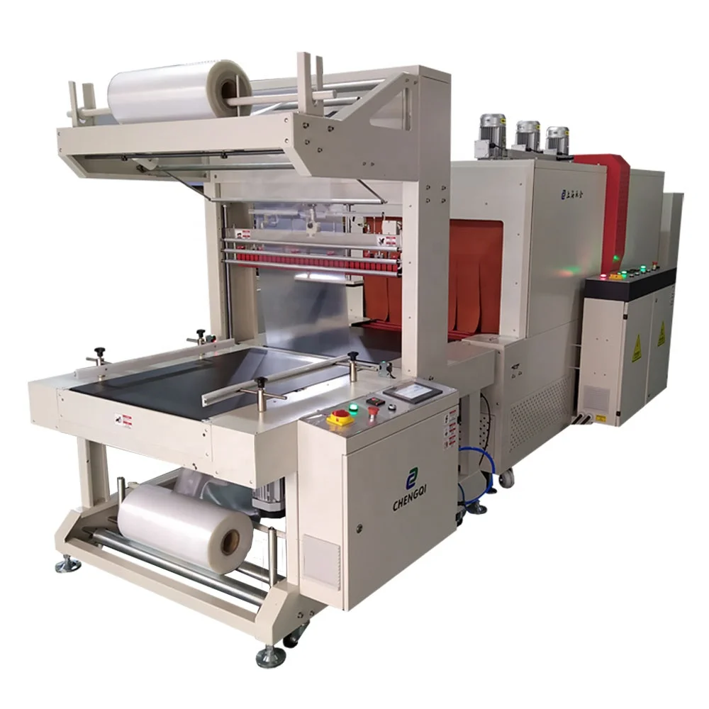 ChengQi Box conveyor belt pop album thermal shrink wrapping machine plastic sleeve shrink wrap machine