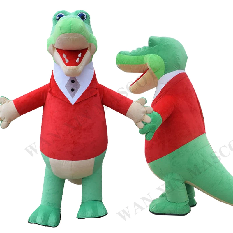 Halloween party custom plush inflatable crocodile mascot costume cosplay adult inflatable custom mascot