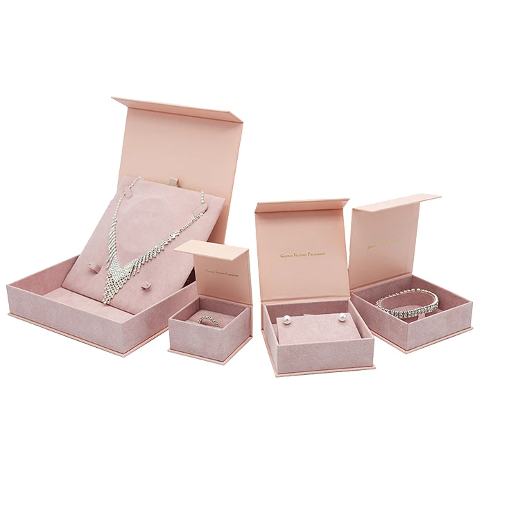 Розовая картонная подарочная коробка для ювелирных изделий с логотипом на заказ, коробки для ювелирных изделий