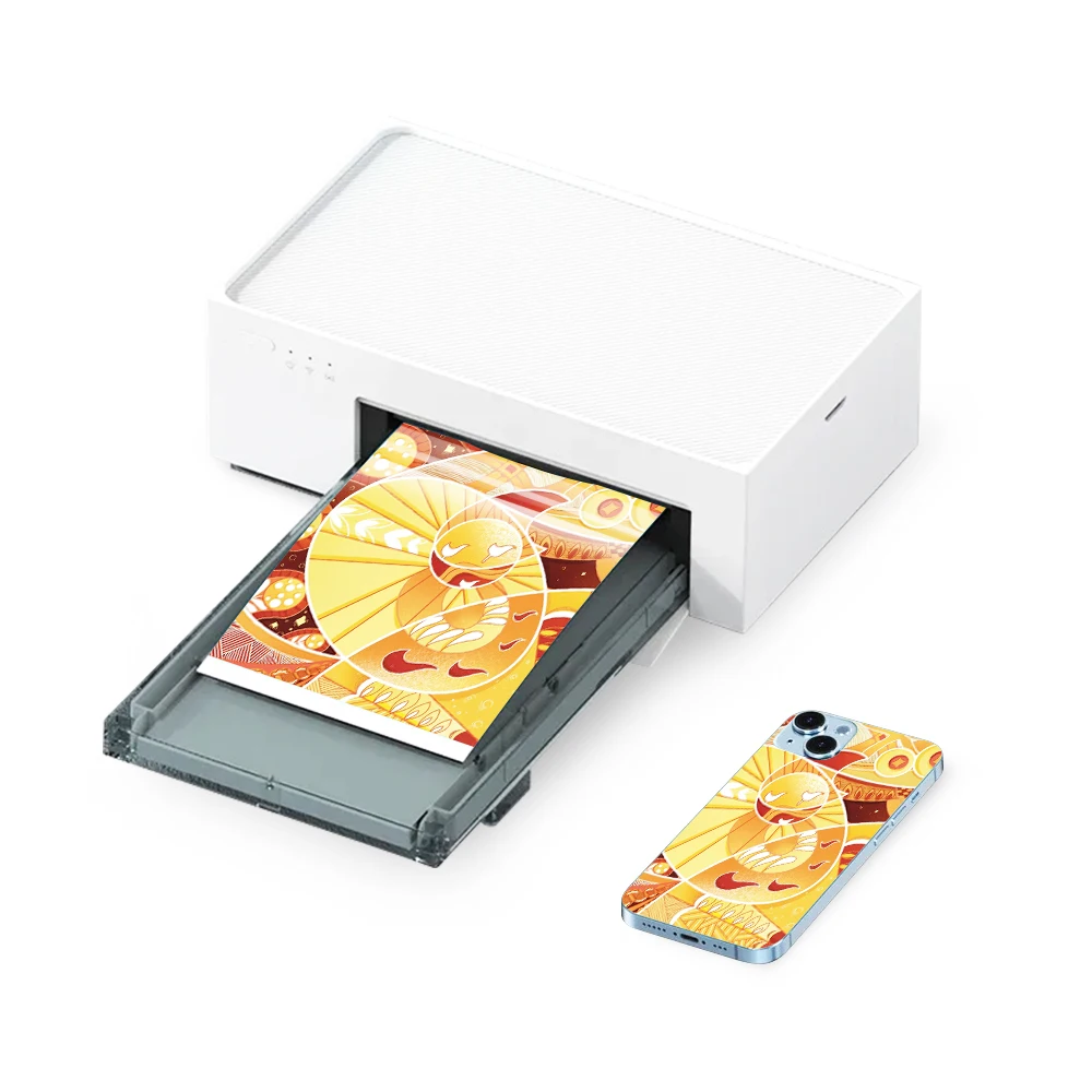 Mobile Phone Back Skin Sticker Printer DIY Portable Mini Thermal Sublimation Photo Printer for Film Cutting Machine
