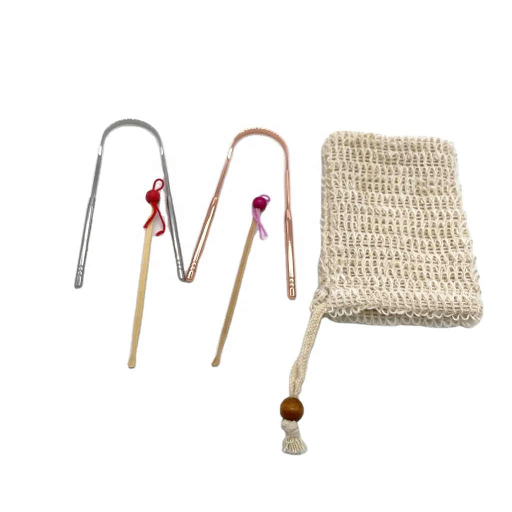 made up of 100% pure metal tongue scrapper